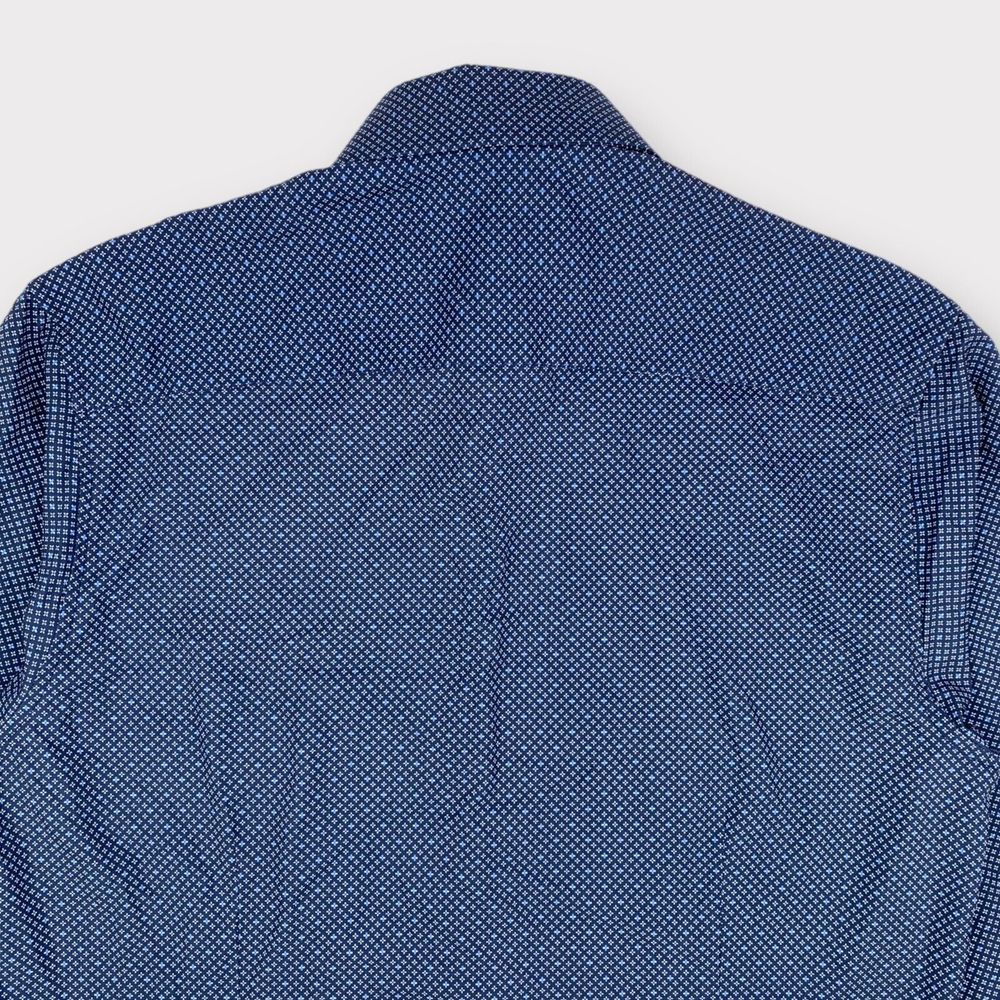 W.R.K Work Rest Karma Men's Small Medallion 4 Way Stretch Button Shirt Blue - Picture 9 of 14
